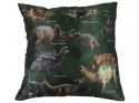 Poduszka dekoracyjna ozdobna z wypełnieniem suwak dinozaury dla dziecka