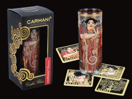 kieliszek do wódki G. Klimt. medycyna carmani + komplet 4 podkładek korkowych