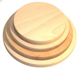 deska do krojenia drewniana okrągła 4 szt komplet