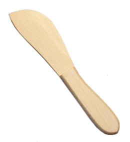 Nożyk do smarowania drewniany z rączką olejowany do masła i smalcu 17 cm