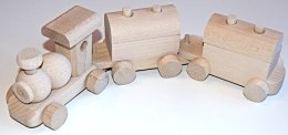 pociąg drewniany mały polski