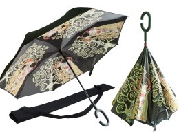 parasol odwrotnie otwierany G. Klimt pocałunek + drzewo carmani