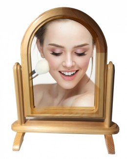 toaletka drewniana z lustrem przenośna do makijażu