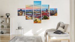 Obraz Wieloczęściowy Kolorowe Niebo I Panorama Berlina