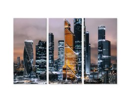 Obraz Wieloczęściowy Panorama Centrum Moskwy I Drapaczy Chmur