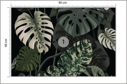 Fototapeta 4K Resolution Or Higher, Botanical Maximalism, High Contrast Leaves Pattern. Generative Ai Technology