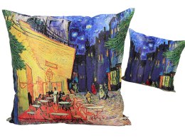 Poduszka z wypełnieniem/suwak V. Van Gogh taras kawiarni w nocy CARMANI