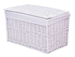 kufer wiklinowy 76x46x46 cm - 160l - biały
