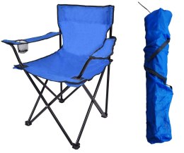 krzesło wędkarskie hugo składane niebieskie