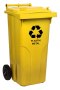 pojemnik na odpady 120l kosz - żółty
