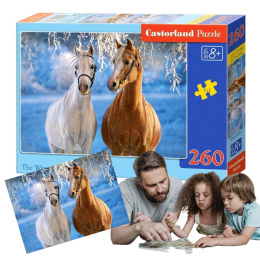 CASTORLAND Puzzle 260el. The winter Horses - Zimowe konie