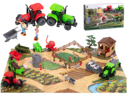 ZESTAW zabawka dla dzieci farma gospodarstwo figurki zwierzęta mata 49szt.