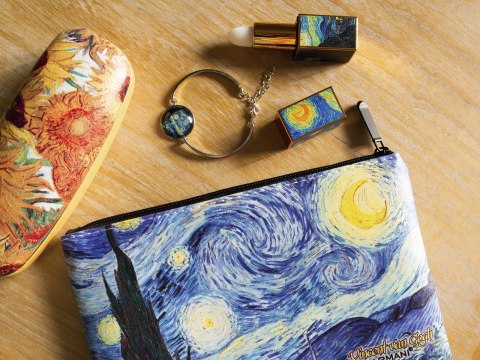 Kosmetyczka damska saszetka podróżna na prezent V. van Gogh Gwiaździsta noc