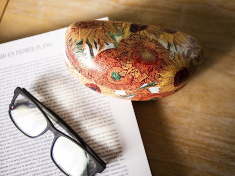 Etui na okulary dla dziewczyn kobiet futerał do torebki Gogh Słoneczniki