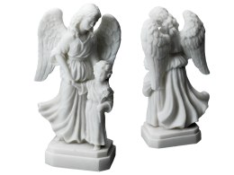 anioł stróż z dzieckiem -alabaster grecki