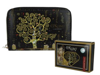 Portfel damski portfelik na suwak portmonetka G. Klimt Drzewo życia CARMANI