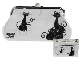 Portfel portmonetka portfelik duży w koty kotki na prezent dla kociary