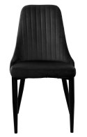 Krzesło tapicerowane czarne do salonu jadalni kuchni biura skandynawskie
