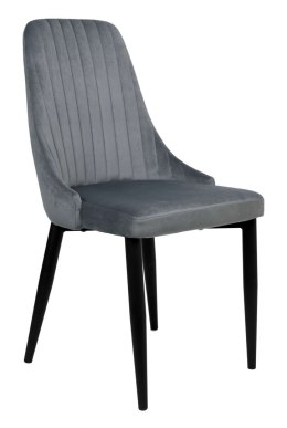 Krzesło aksamitne velvet grafitowy salon jadalnia