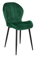 Krzesło aksamitne ciemno-zielony salon biuro