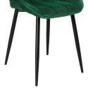 Krzesło aksamitne ciemno-zielony salon biuro