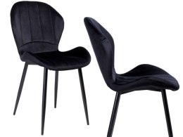 krzesło aksamitne velvet czarny do salonu jadalni