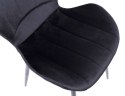 krzesło aksamitne velvet czarny do salonu jadalni