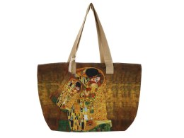 Torba na suwak z nadrukiem jednostronnym i saszetką - G. Klimt, Pocałunek