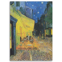 Obraz na płótnie Taras kawiarni w nocy V. van Gogh reprodukcja 40x60
