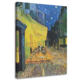 Obraz na płótnie Taras kawiarni w nocy V. van Gogh reprodukcja 70x100