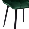 Krzesło aksamitne ciemnozielone velvet salon biuro