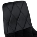 Krzesło aksamitne czarne velvet salon jadalnia