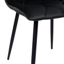 Krzesło aksamitne czarne velvet salon jadalnia