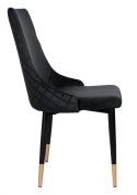 Krzesło aksamitne czarne velvet do jadalni salonu