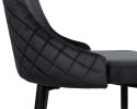 Krzesło aksamitne czarne velvet do jadalni salonu