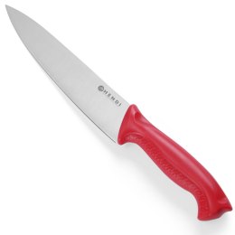Nóż kucharski HACCP do surowego mięsa 385mm czerwony