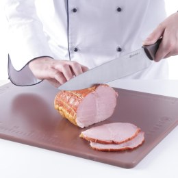 Nóż kucharski do wędlin gotowanych mięs HACCP 385mm brązowy