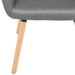 Krzesło kubełkowe tapicerowane skandynawskie eleganckie SZARE