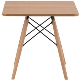 Stół stolik kwadratowy z drewnianymi nogami 60x60 cm