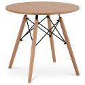 Stół stolik okrągły z drewnianymi nogami śr. 60cm