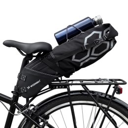 Pojemna torba rowerowa pod siodełko torba podsiodłowa duża 12 l czarny