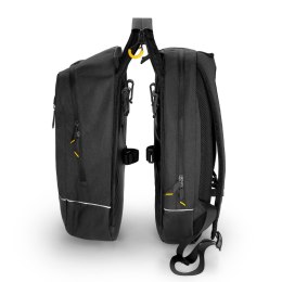 Torba rowerowa podwójna plecak 2w1 30l czarna