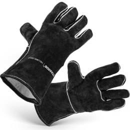 Rękawice spawalnicze ochronne skórzane MIG MMA TIG czarne rozmiar XL