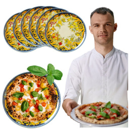 6x talerz do pizzy z porcelany wytrzymały śr. 33cm