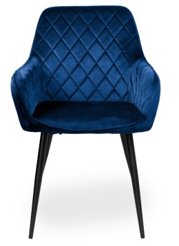 Krzesło aksamitne HAVANA Velvet Granatowe