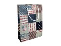 Torebka prezentowa na prezent ozdobna dekoracyjna flaga USA 32x24x8cm