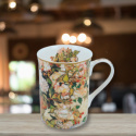 Kubek ceramiczny do kawy herbaty Wazon z różami na prezent dla kobiety
