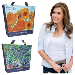 Torba damska na ramię na zakupy spacer V. Gogh Słoneczniki Irysy Kwiaty