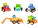 ZESTAW zabawka dla chłopca 18m+ 4szt pojazdy traktor autko koparka wywrotka