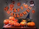 Baner Happy Halloween napis pomarańczowy 13 x 210 cm